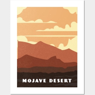 Mojave desert. USA, California . Retro travel poster Posters and Art